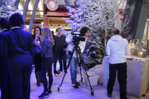 Film opname tijdens de demonstratie ijssculpturen